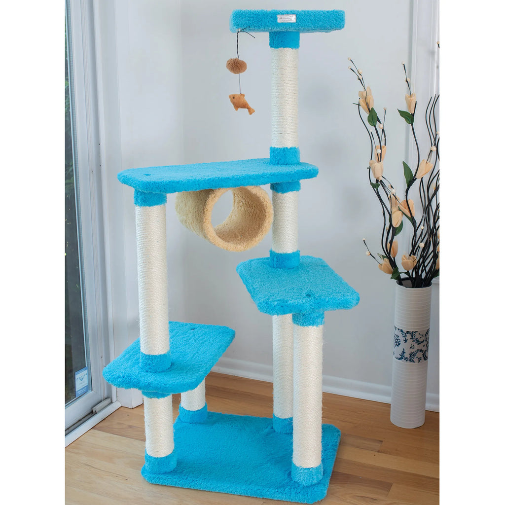 Armarkat Cat Climber, Real Wood Cat Junggle Tree Skyblue