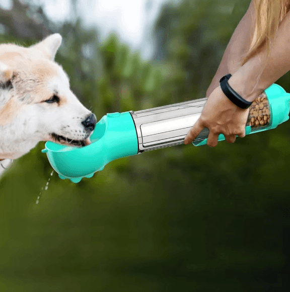 3 - in - 1 Portable Dog Water Bottle and Food Dispenser - Tail Wagger's Haven