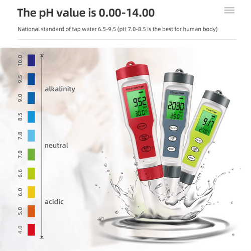 4 in 1 Digital PH EC Meter LCD Tester Pocket Hydroponics Aquarium Water Test Pen - Tail Wagger's Haven