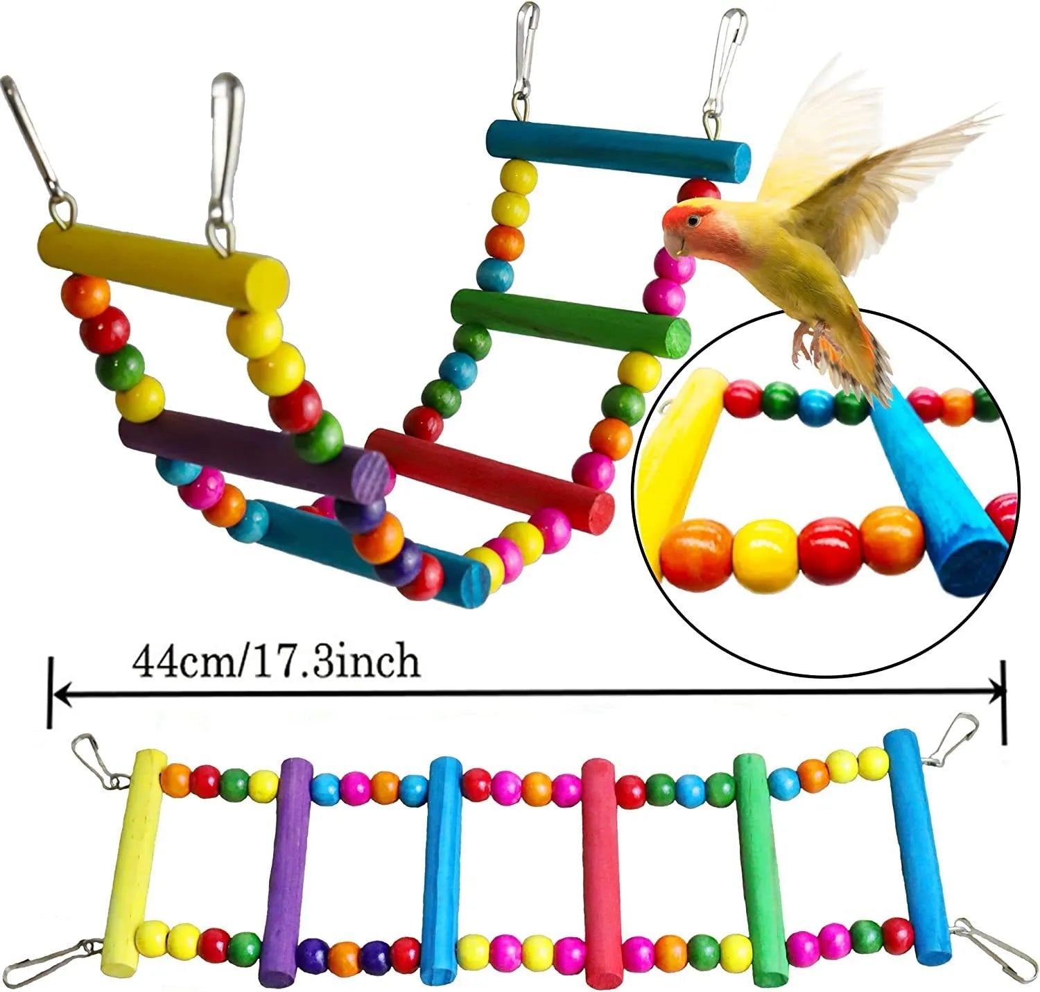 7PCs Parrot Toys Bird Cage Accessories - Tail Wagger's Haven