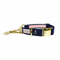 Anchors Away Nautical Buckle & Martingale Dog Collar - Tail Wagger's Haven
