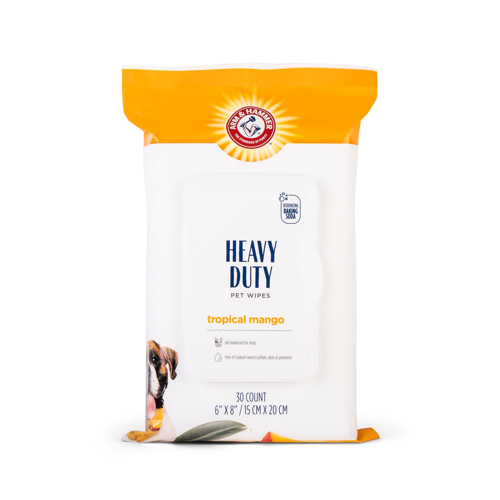 Arm & Hammer for Pets Heavy Duty Multipurpose Bath Wipes for Dogs Travel Size Mango Scent | All Purpose Dog Wipes Remove Odor & Refresh Skin for Pets | 30 Ct Pack of Travel Pet Wipes - Tail Wagger's Haven