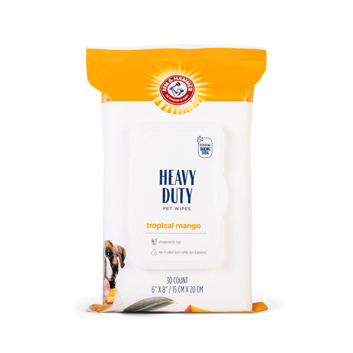 Arm & Hammer for Pets Heavy Duty Multipurpose Bath Wipes for Dogs Travel Size Mango Scent | All Purpose Dog Wipes Remove Odor & Refresh Skin for Pets | 30 Ct Pack of Travel Pet Wipes - Tail Wagger's Haven
