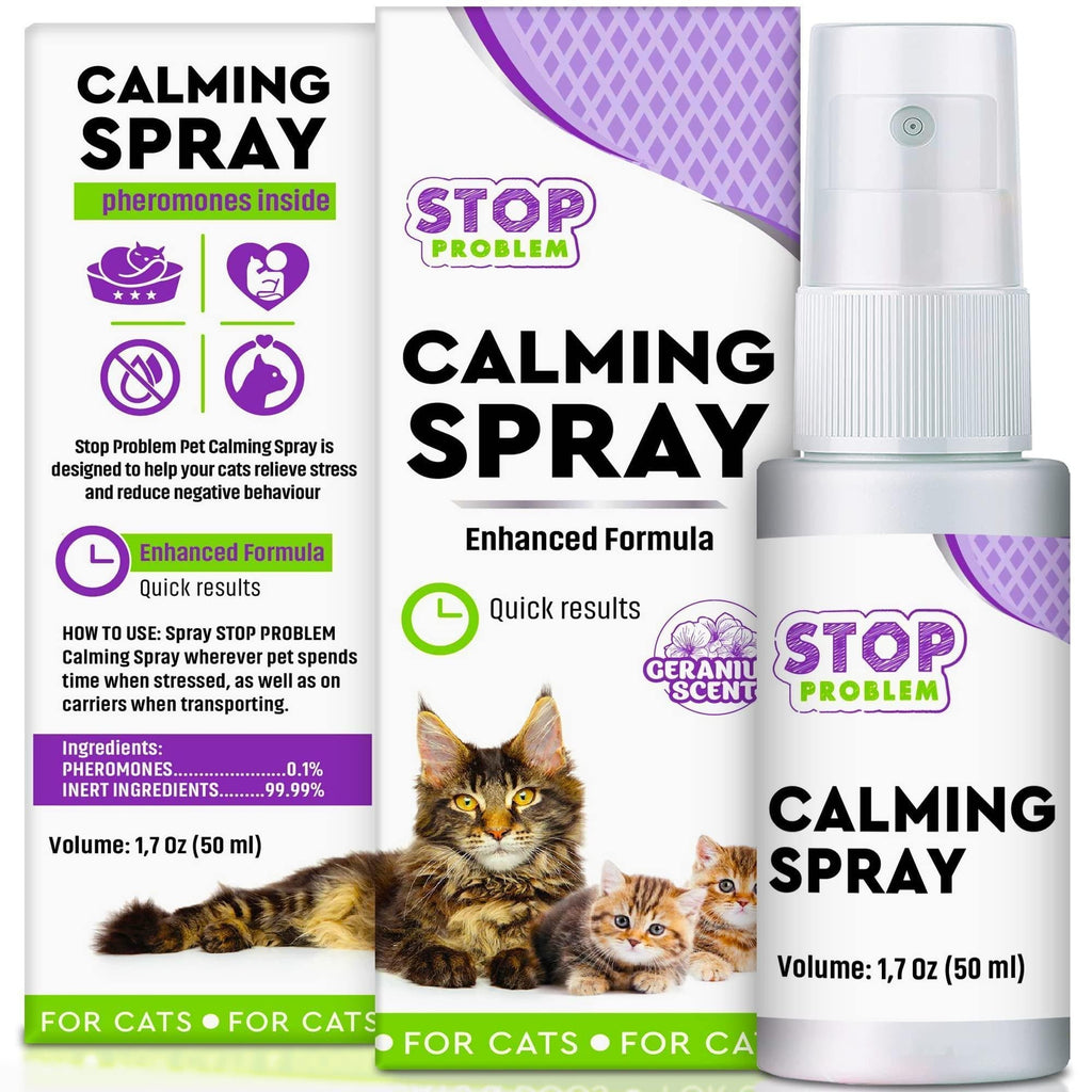 Calming Pheromone Spray Scratch Repellent for Cats Relief Stress Fighting Hiding - Tail Wagger's Haven