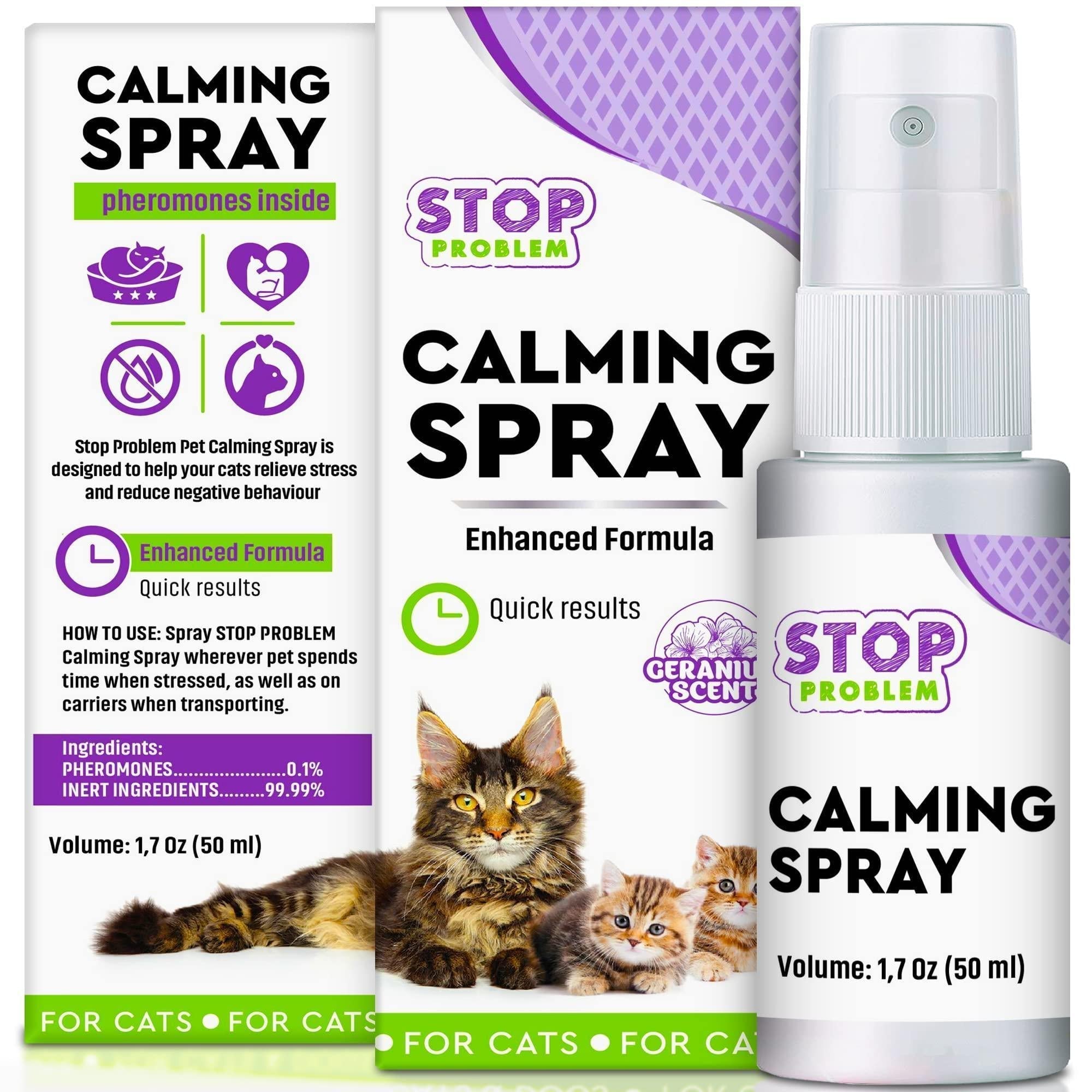 Calming Pheromone Spray Scratch Repellent for Cats Relief Stress Fighting Hiding - Tail Wagger's Haven