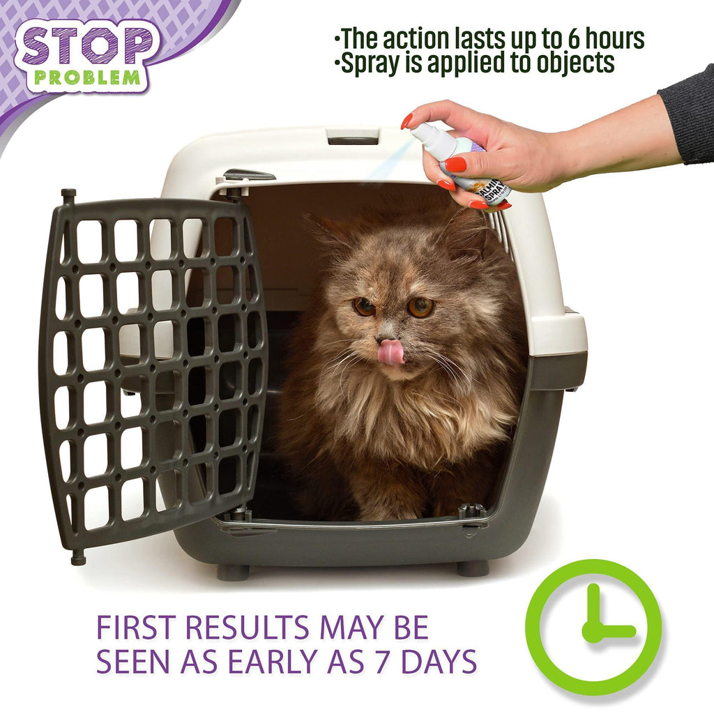 Calming Pheromone Spray Scratch Repellent for Cats Relief Stress Fighting Hiding - Tail Wagger's Haven