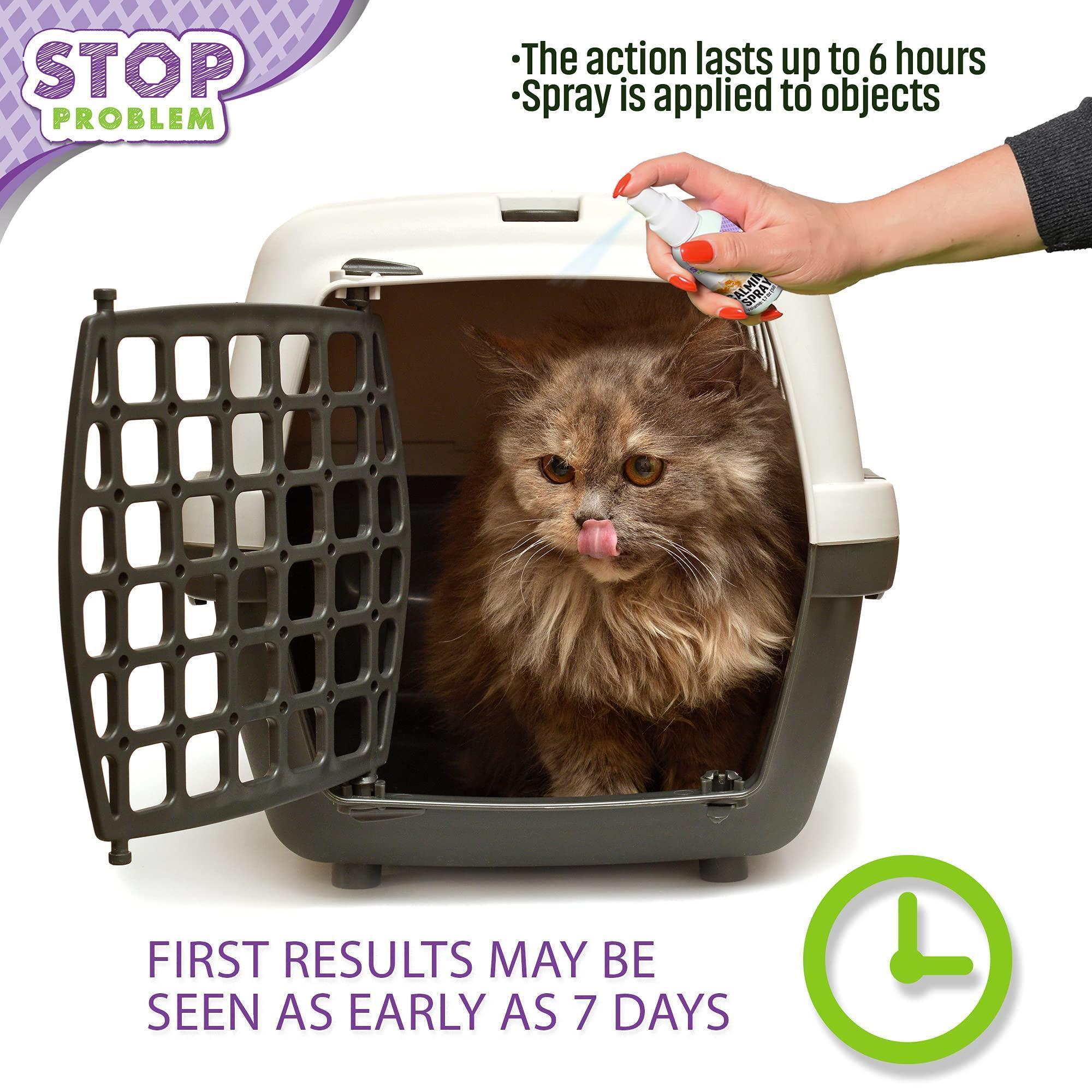 Calming Pheromone Spray Scratch Repellent for Cats Relief Stress Fighting Hiding - Tail Wagger's Haven