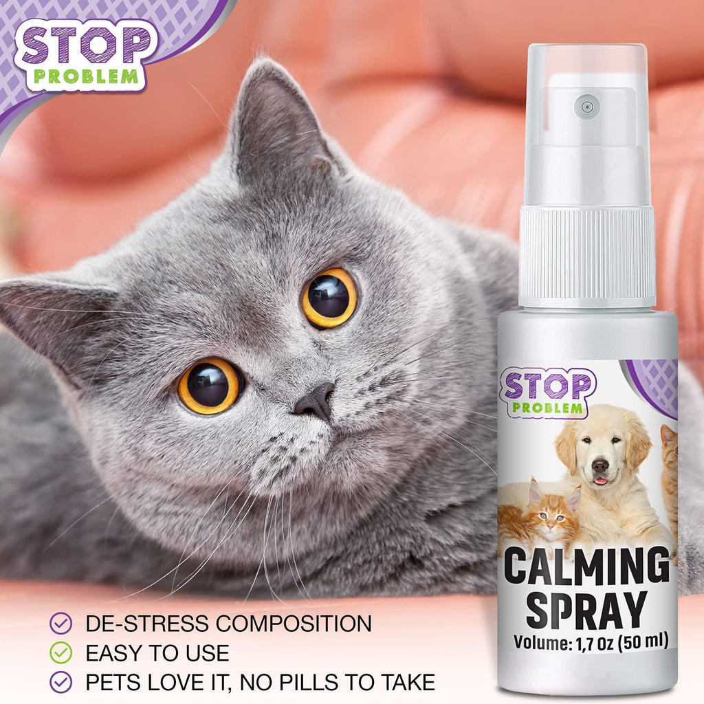 Calming Pheromone Spray Scratch Repellent for Cats Relief Stress Fighting Hiding - Tail Wagger's Haven