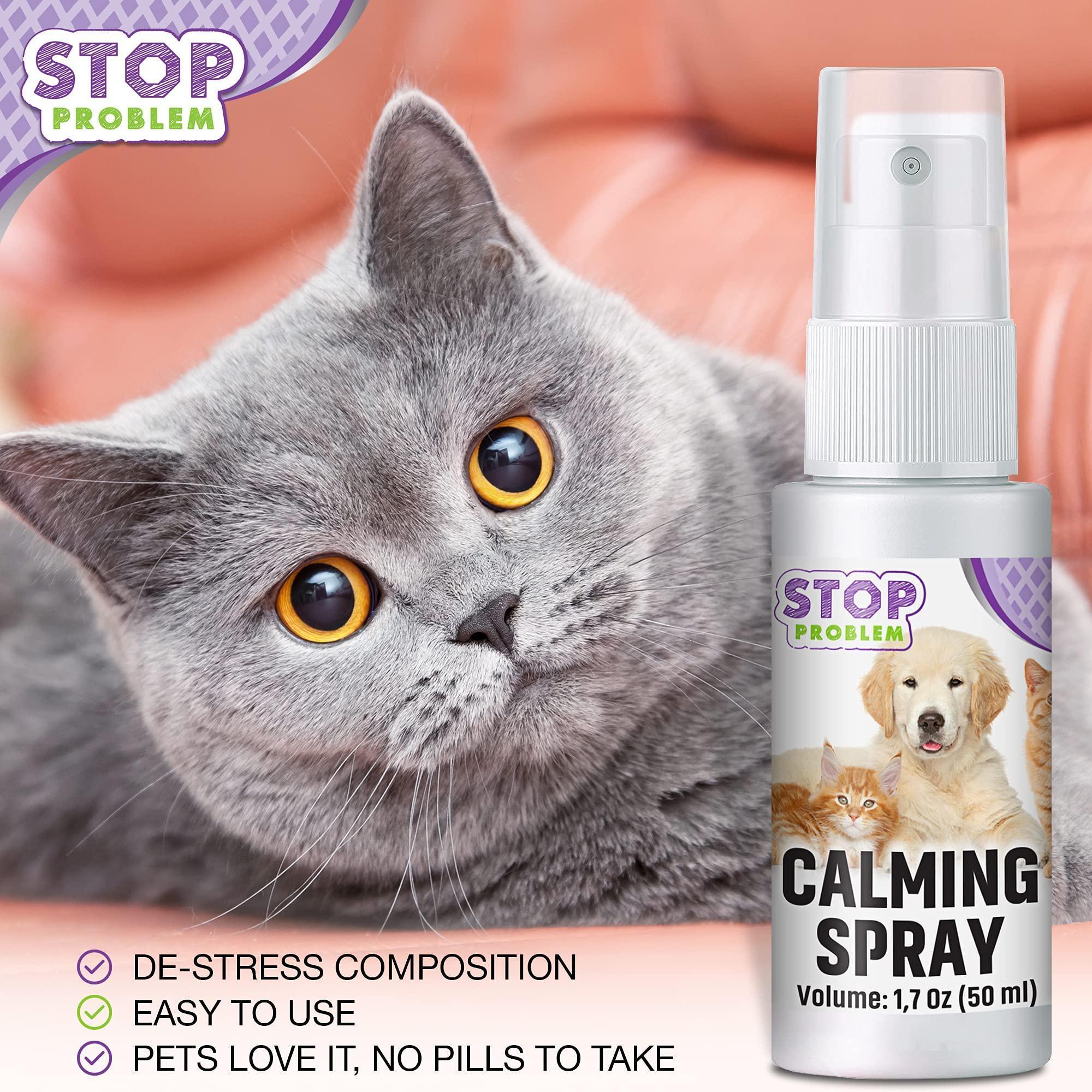 Calming Pheromone Spray Scratch Repellent for Cats Relief Stress Fighting Hiding - Tail Wagger's Haven