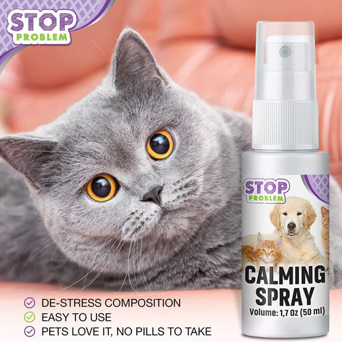 Calming Pheromone Spray Scratch Repellent for Cats Relief Stress Fighting Hiding - Tail Wagger's Haven