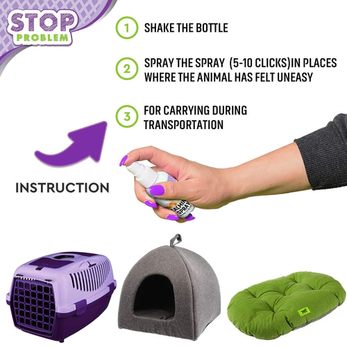 Calming Pheromone Spray Scratch Repellent for Cats Relief Stress Fighting Hiding - Tail Wagger's Haven