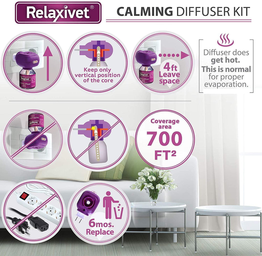 Cat Calming Diffuser Pet Anti Anxiety Feline Calm Pheromones Plug In 2 Pack - Tail Wagger's Haven