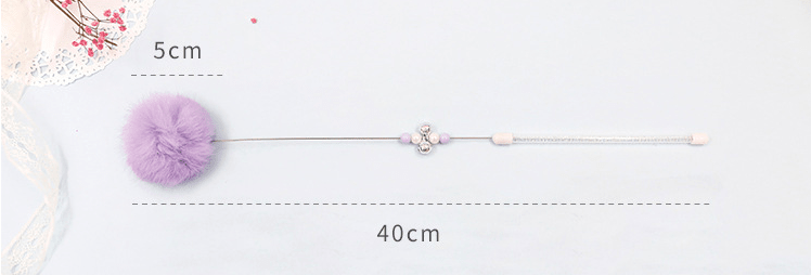 Colorful Pom Pom Cat Teaser Wand with Bell Toy - Tail Wagger's Haven