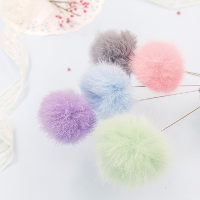 Colorful Pom Pom Cat Teaser Wand with Bell Toy - Tail Wagger's Haven