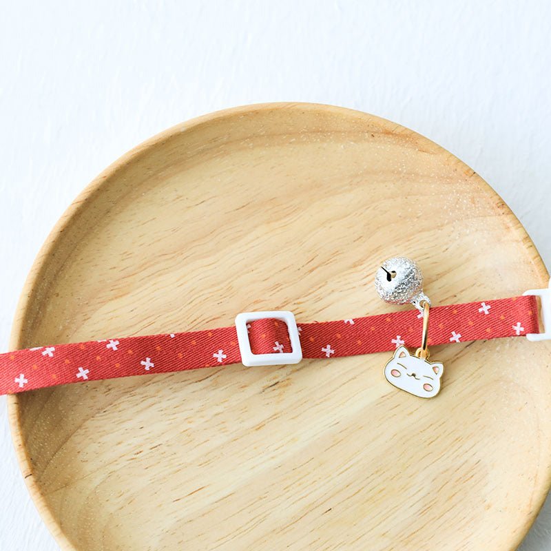 Cute Cat Dog Collar with Silver Bell Anti - Lost Tag - Tail Wagger's Haven