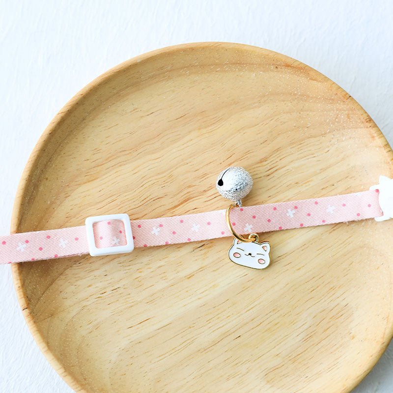 Cute Cat Dog Collar with Silver Bell Anti - Lost Tag - Tail Wagger's Haven
