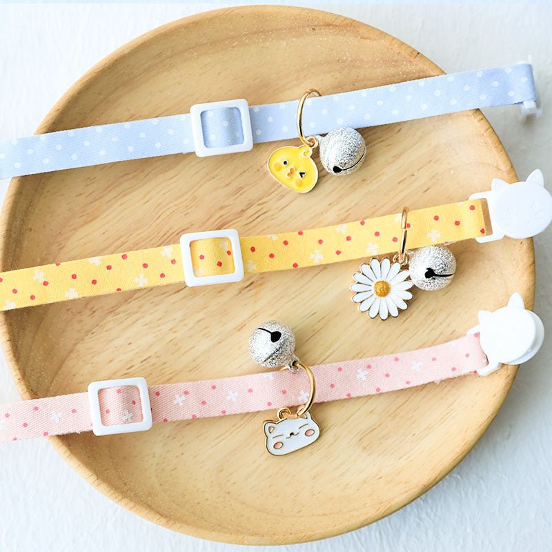 Cute Cat Dog Collar with Silver Bell Anti - Lost Tag - Tail Wagger's Haven