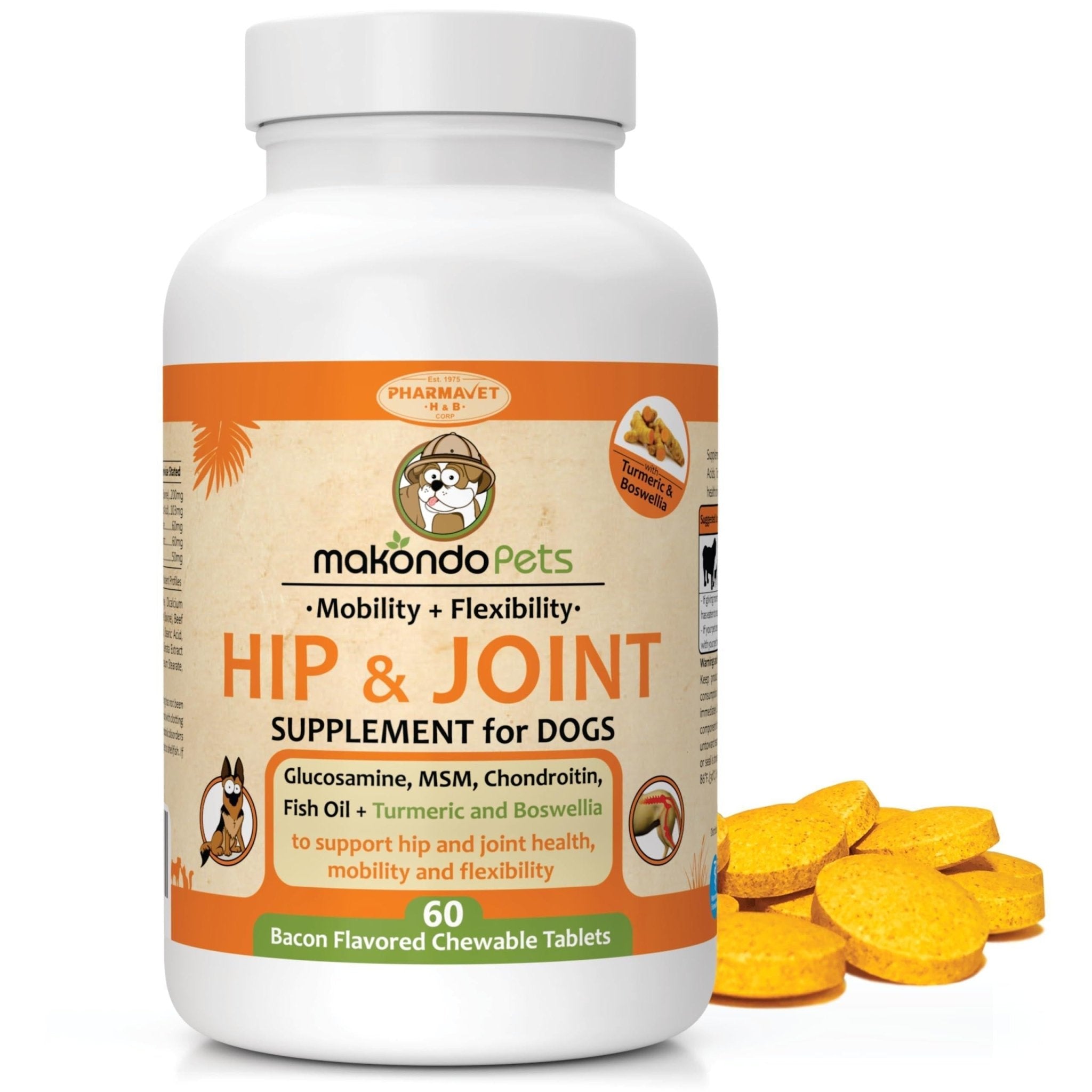Dog Hip and Joint Supplement with Glucosamine Turmeric for Dogs Chondroitin MSM - Tail Wagger's Haven