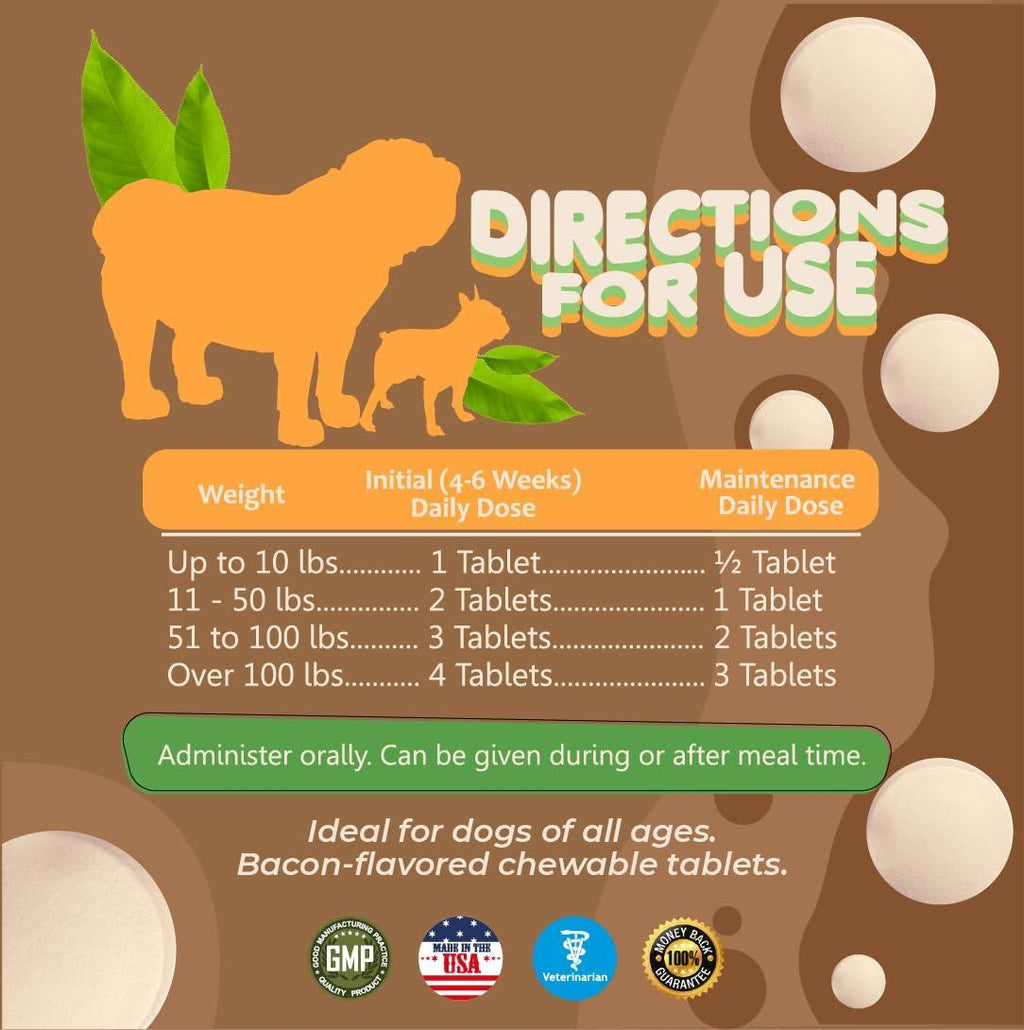 Dog Hip and Joint Supplement with Glucosamine Turmeric for Dogs Chondroitin MSM - Tail Wagger's Haven