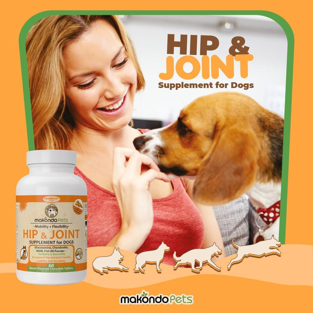 Dog Hip and Joint Supplement with Glucosamine Turmeric for Dogs Chondroitin MSM - Tail Wagger's Haven