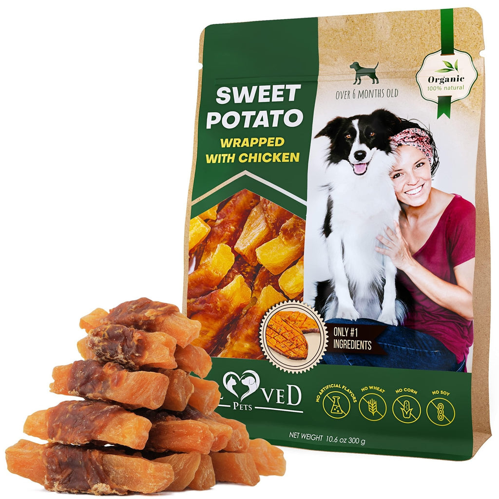 Dog Sweet Potato Wrapped with Chicken Pet Natural Chew Treats Grain Free Snacks - Tail Wagger's Haven