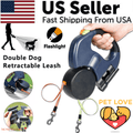 Dual Pet Leash Retractable Reflective Lead 360 Swivel Double Dog Walking Leash - Tail Wagger's Haven