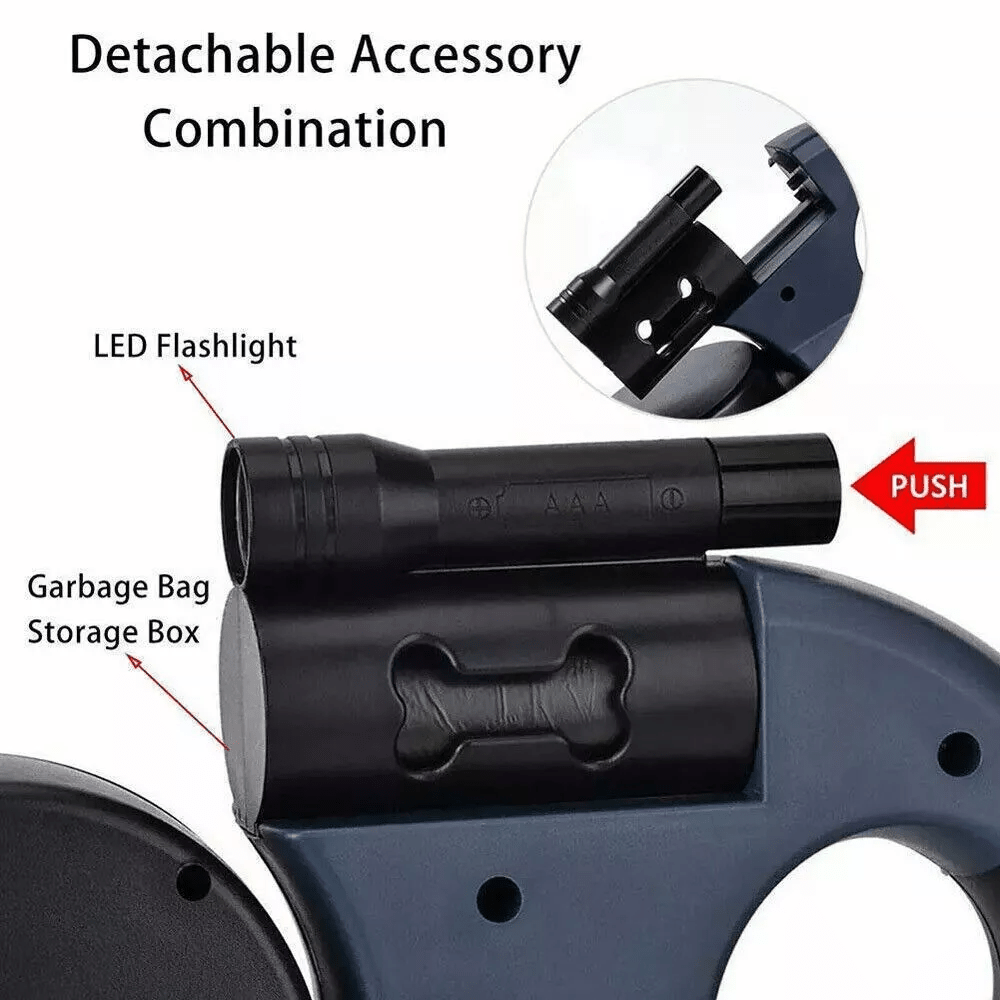 Dual Pet Leash Retractable Reflective Lead 360 Swivel Double Dog Walking Leash - Tail Wagger's Haven