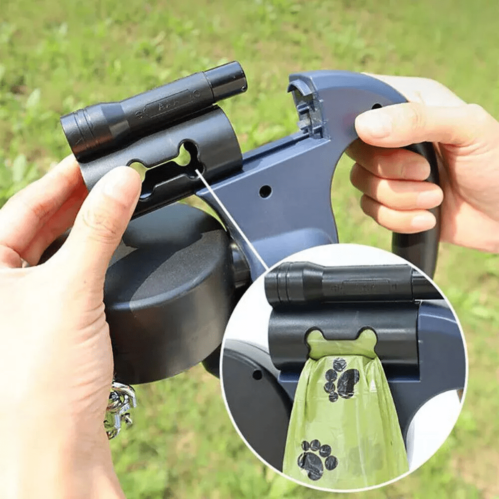 Dual Pet Leash Retractable Reflective Lead 360 Swivel Double Dog Walking Leash - Tail Wagger's Haven