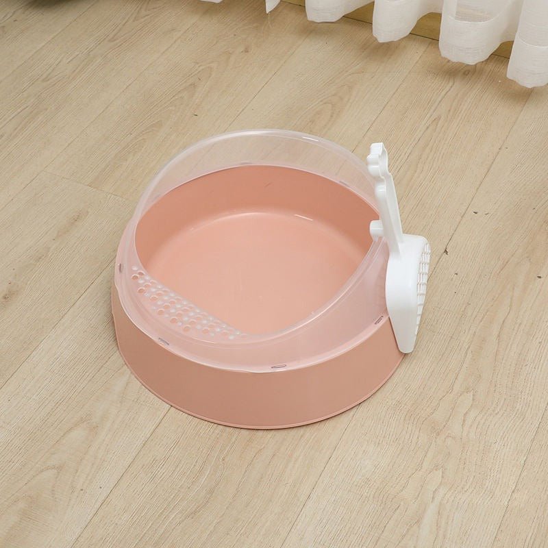 Large Semi - Enclosed Cat Litter Box with Shovel - Tail Wagger's Haven