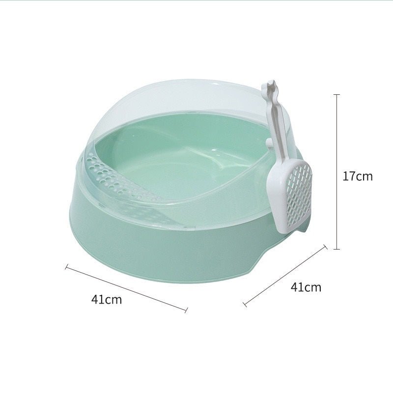 Large Semi - Enclosed Cat Litter Box with Shovel - Tail Wagger's Haven