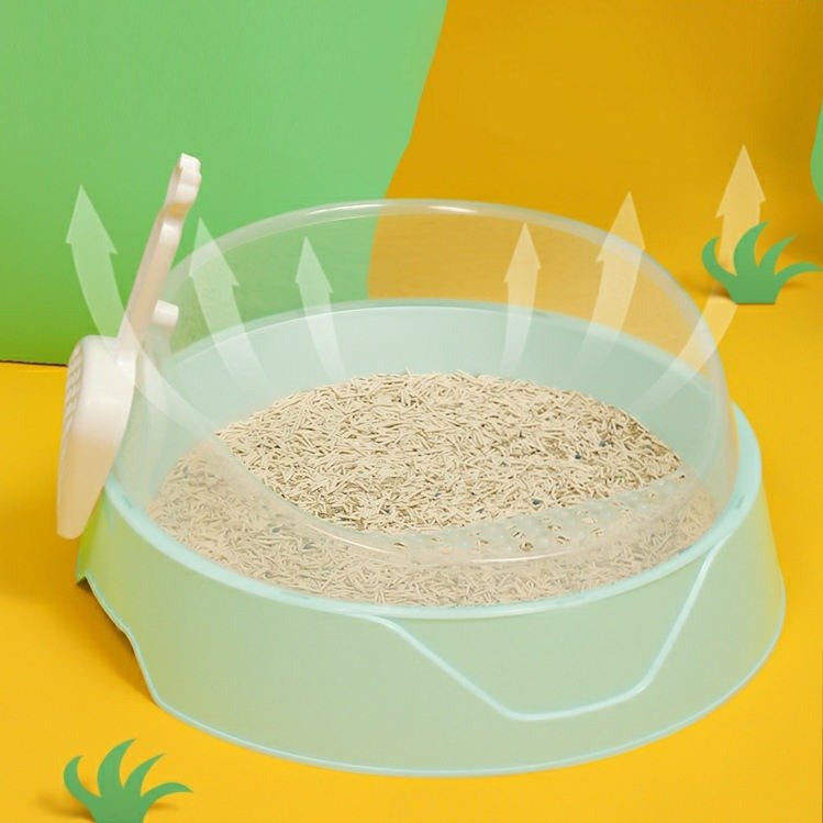 Large Semi - Enclosed Cat Litter Box with Shovel - Tail Wagger's Haven