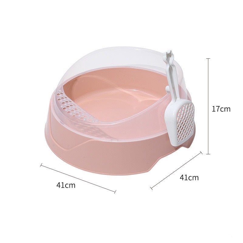 Large Semi - Enclosed Cat Litter Box with Shovel - Tail Wagger's Haven