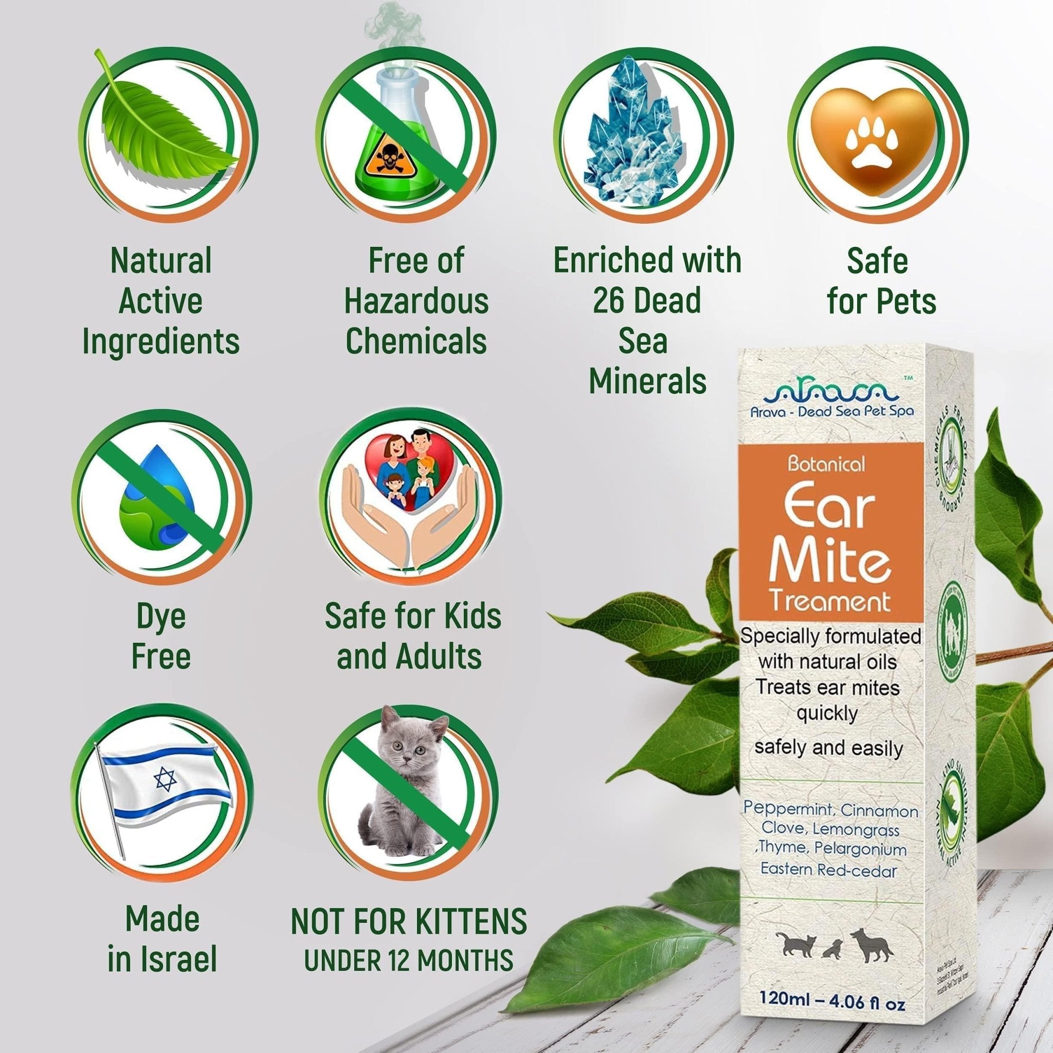 Natural Ear Mite Treatment for Dogs & Cats Pet Ear Mites Infection Cleaner - Tail Wagger's Haven