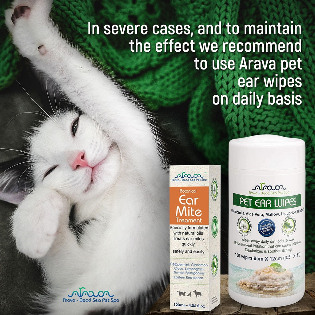Natural Ear Mite Treatment for Dogs & Cats Pet Ear Mites Infection Cleaner - Tail Wagger's Haven