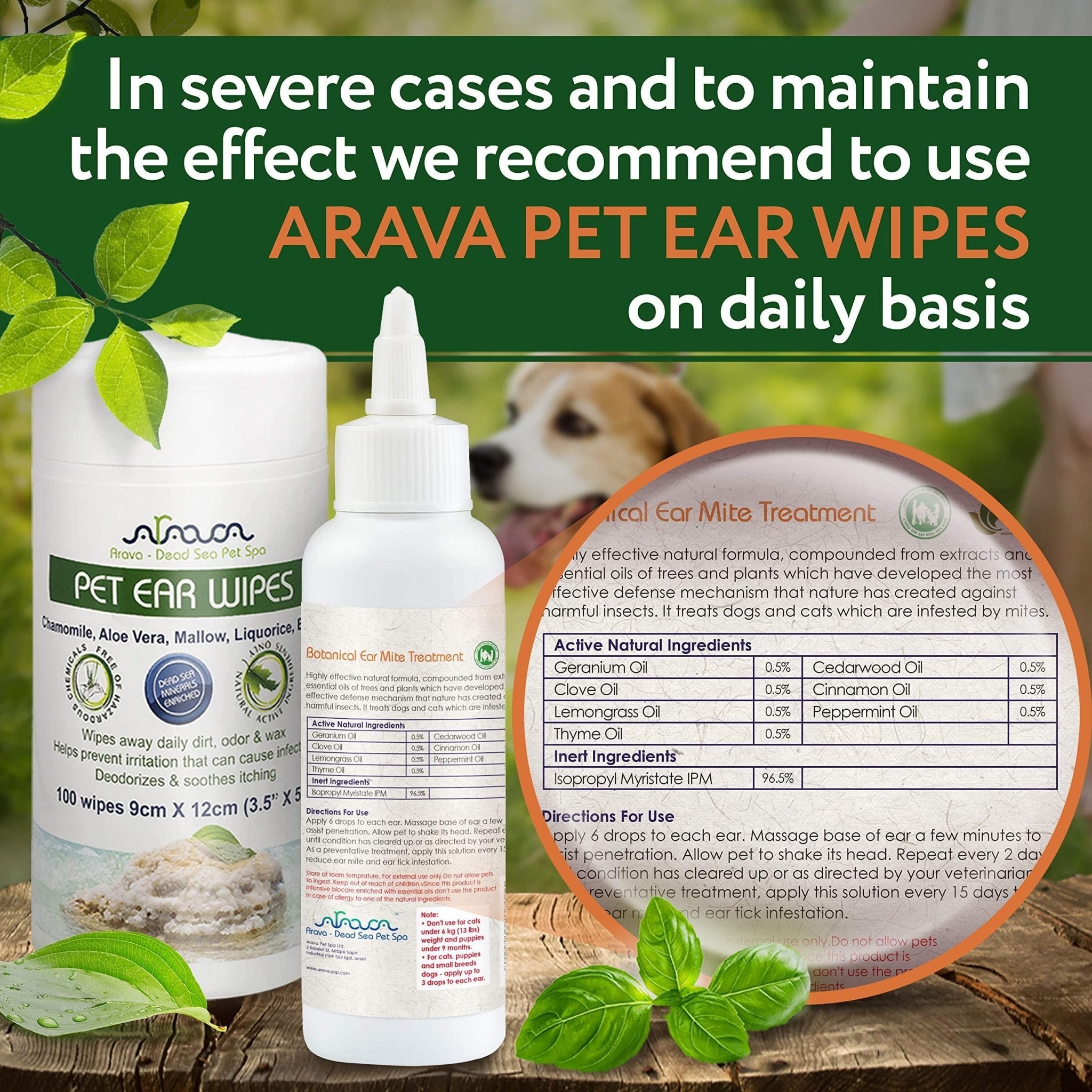 Natural Ear Mite Treatment for Dogs & Cats Pet Ear Mites Infection Cleaner - Tail Wagger's Haven