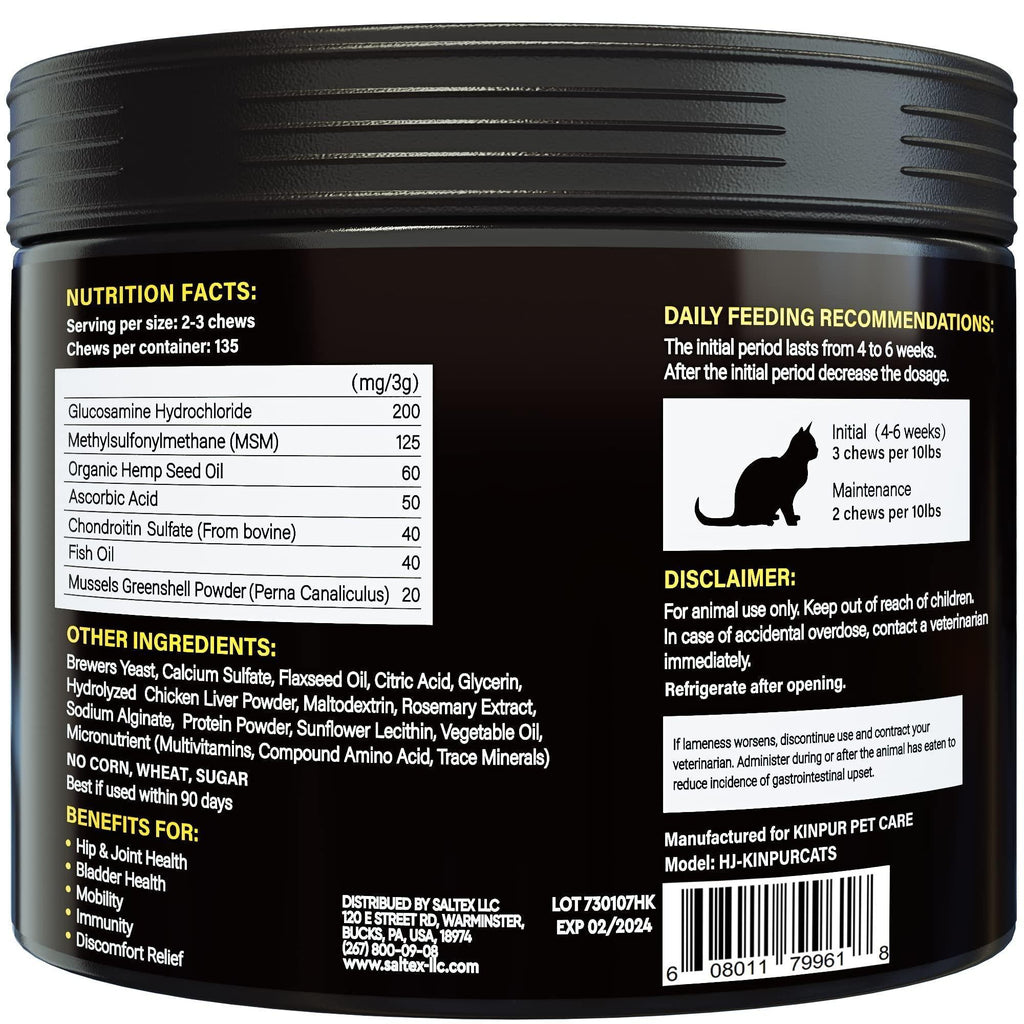 Natural Glucosamine for Cats Effective Cat Joint Supplement That Helps Improve - Tail Wagger's Haven