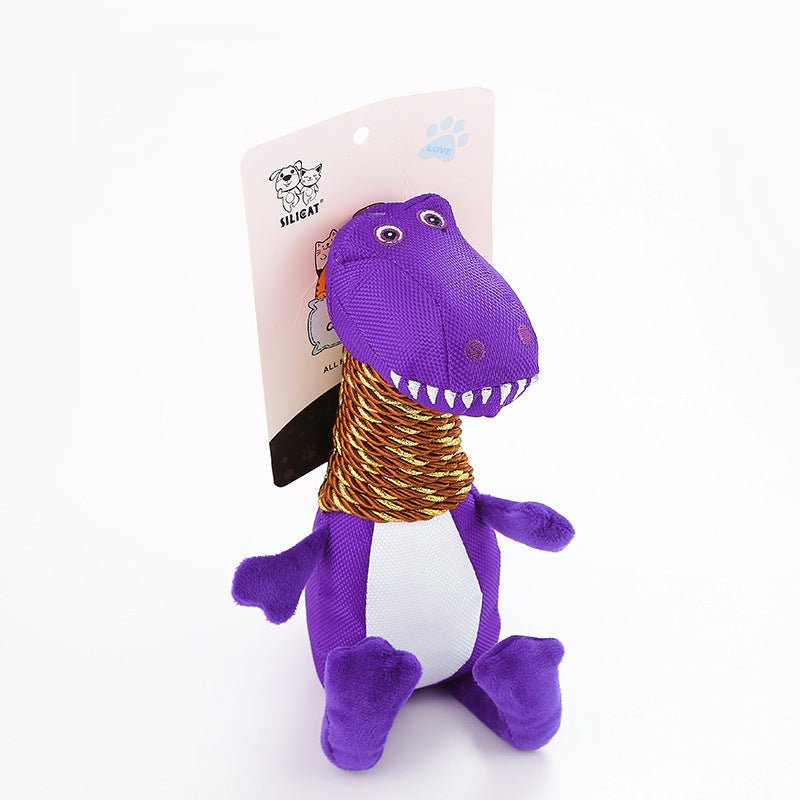 Plush Dinosaur Dog Toy with Sound and Chew Features - Tail Wagger's Haven