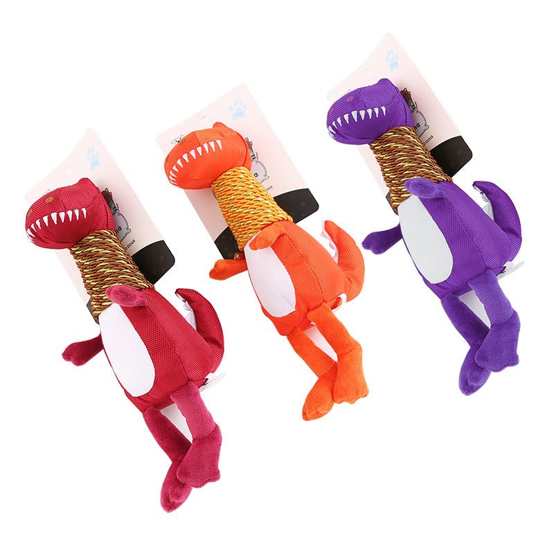 Plush Dinosaur Dog Toy with Sound and Chew Features - Tail Wagger's Haven