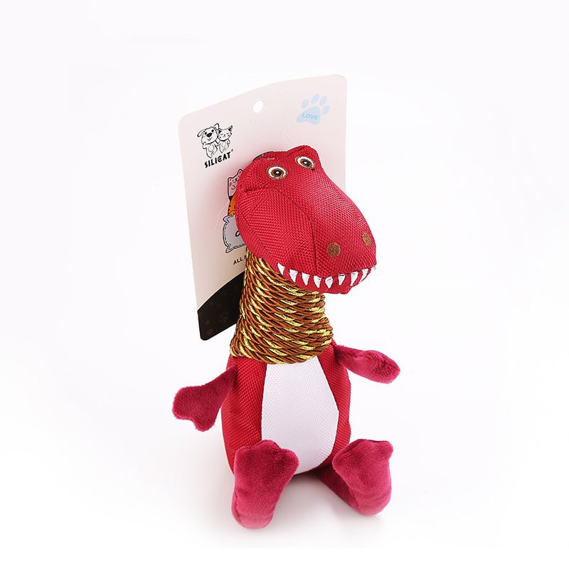Plush Dinosaur Dog Toy with Sound and Chew Features - Tail Wagger's Haven