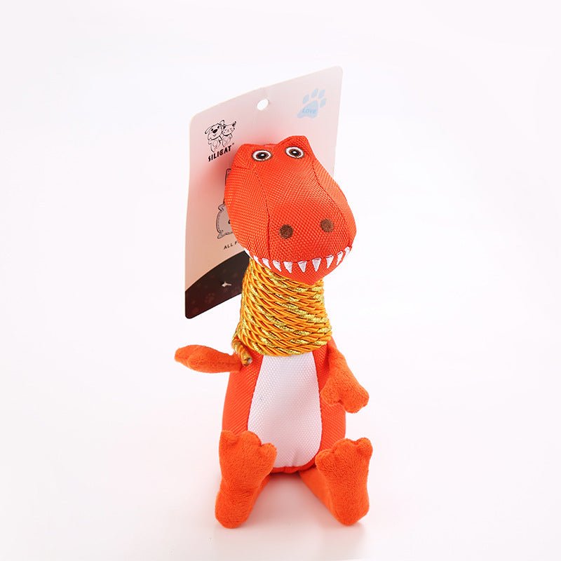 Plush Dinosaur Dog Toy with Sound and Chew Features - Tail Wagger's Haven