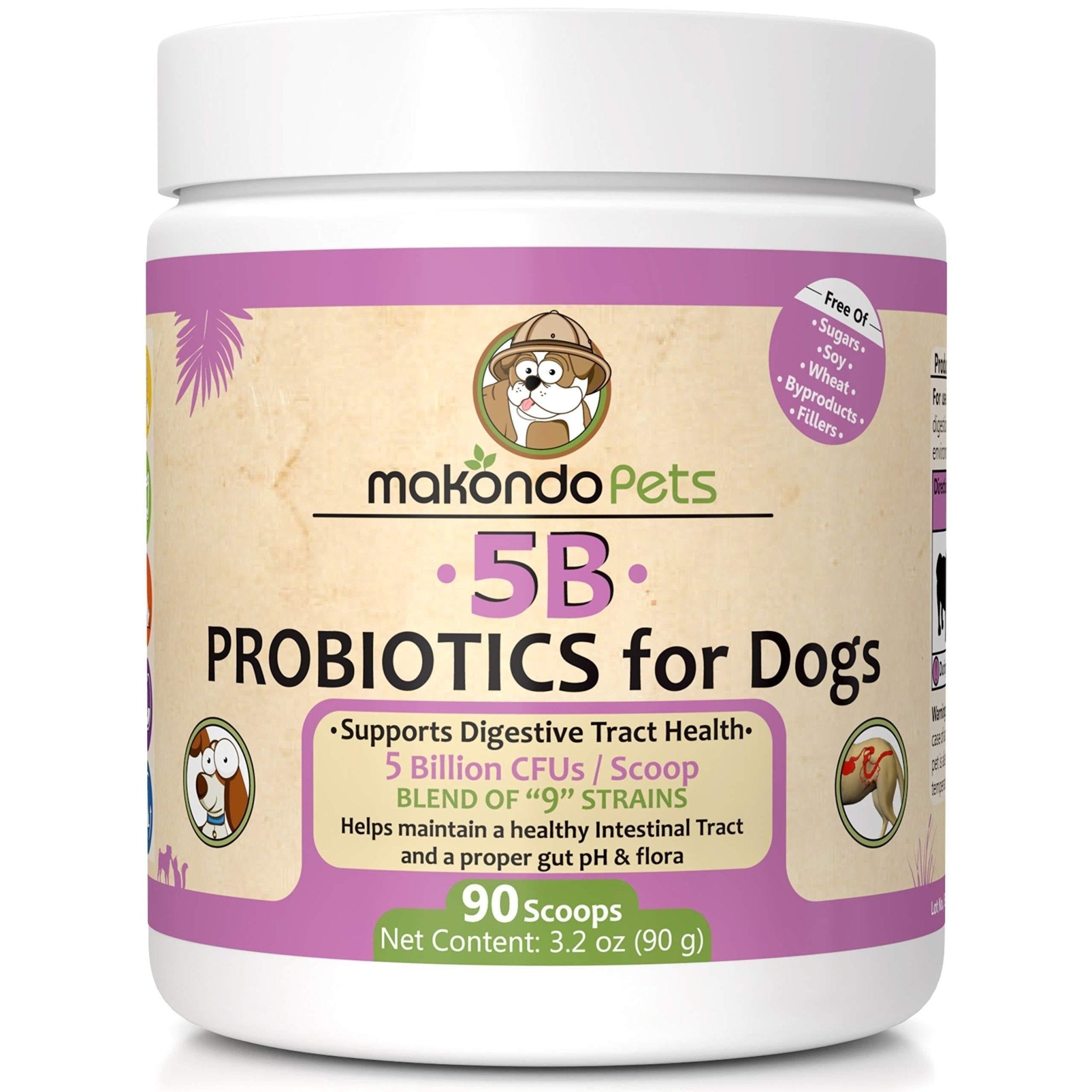 Probiotics for Dogs Puppies Extra Strength 9 Species 5 Billion CFU per Scoop of - Tail Wagger's Haven
