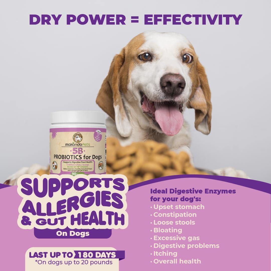 Probiotics for Dogs Puppies Extra Strength 9 Species 5 Billion CFU per Scoop of - Tail Wagger's Haven