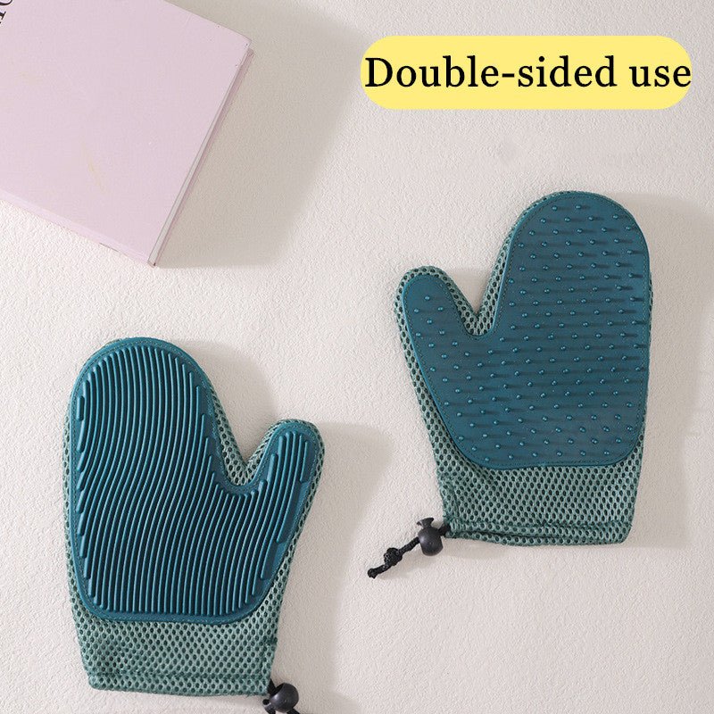 Silicone Massage Gloves and Pet Hair Removal Brushes - Tail Wagger's Haven