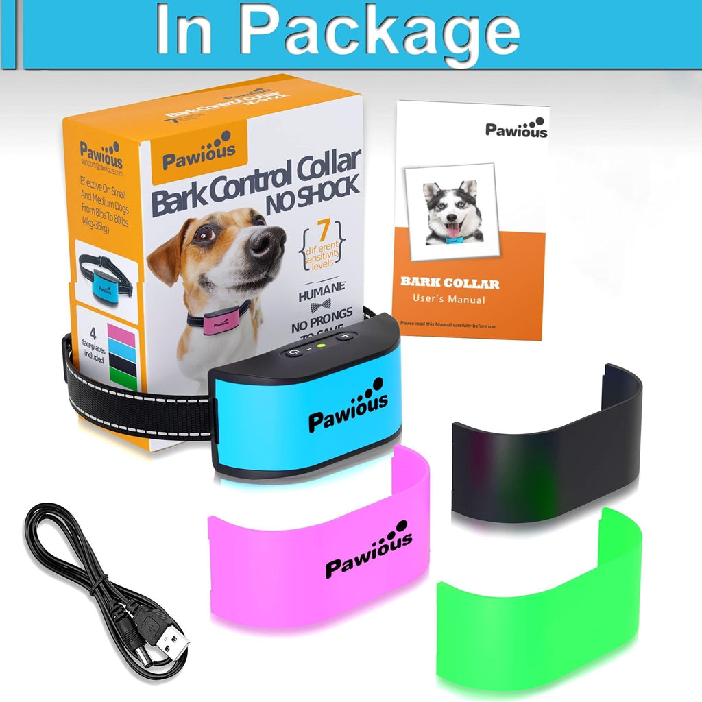 Small Dog Bark Collar Humane No Shock Rechargeable Anti Barking Collar Rainproof - Tail Wagger's Haven