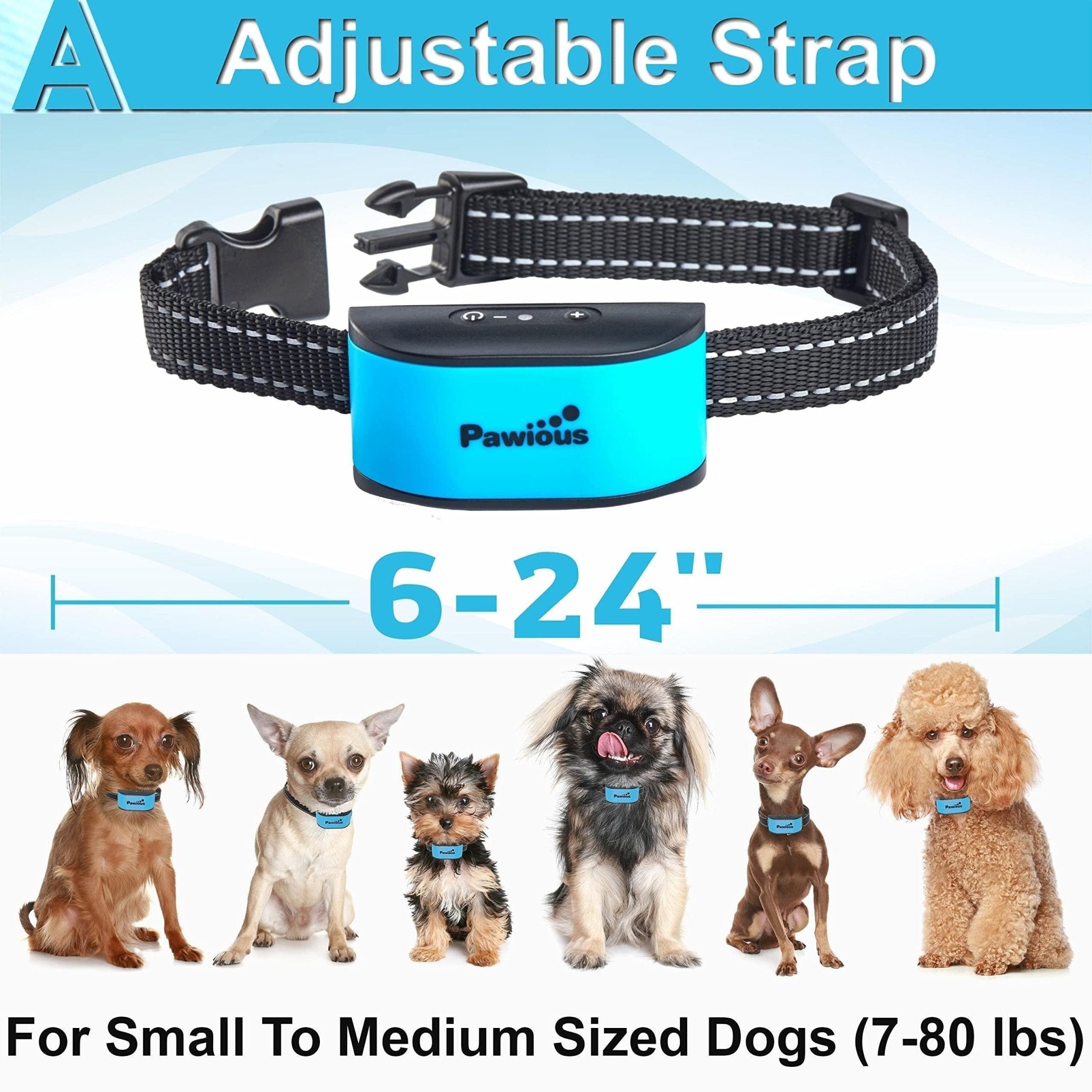 Small Dog Bark Collar Humane No Shock Rechargeable Anti Barking Collar Rainproof - Tail Wagger's Haven