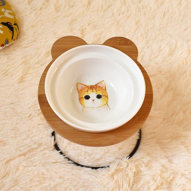 Spine Protection Bowl Holder for Cat Food and Water - Tail Wagger's Haven
