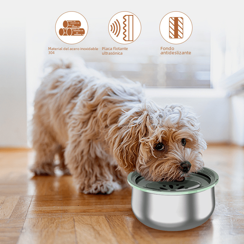 Stainless Steel Large Pet Water Bowl with Splash Guard - Tail Wagger's Haven