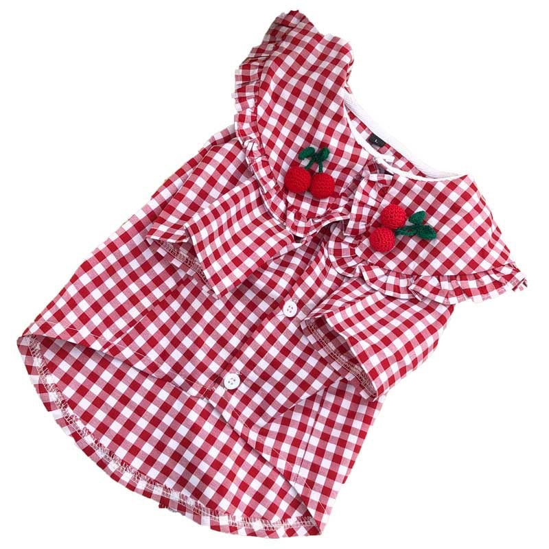 Summer Thin Checkered Shirt for Small Dogs - Tail Wagger's Haven
