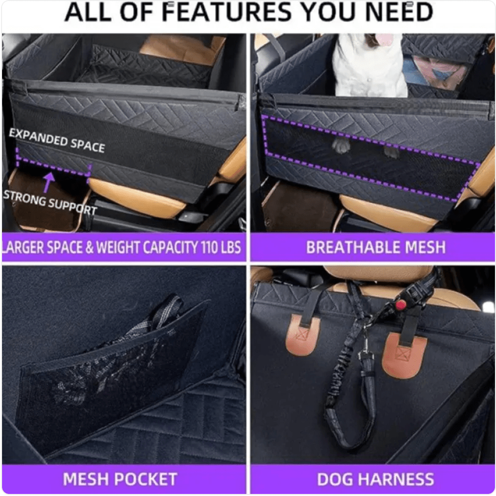 Waterproof & Dirt - Resistant Dog Bed for Car Travel - Tail Wagger's Haven