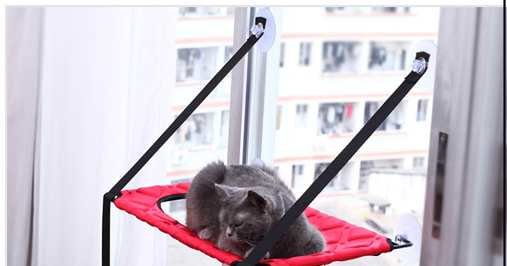 Window - Mounted Cat Hammock with Suction Cups (Single/Double) - Tail Wagger's Haven